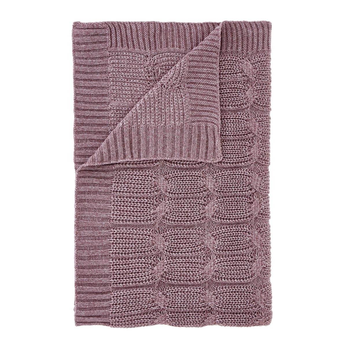 Chunky Marl Knit Throw Blanket 130cm x 170cm – image 3