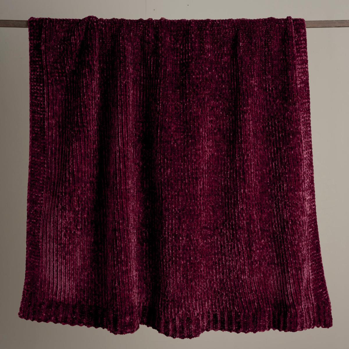Crystal Chenille Throw Merlot – image 2