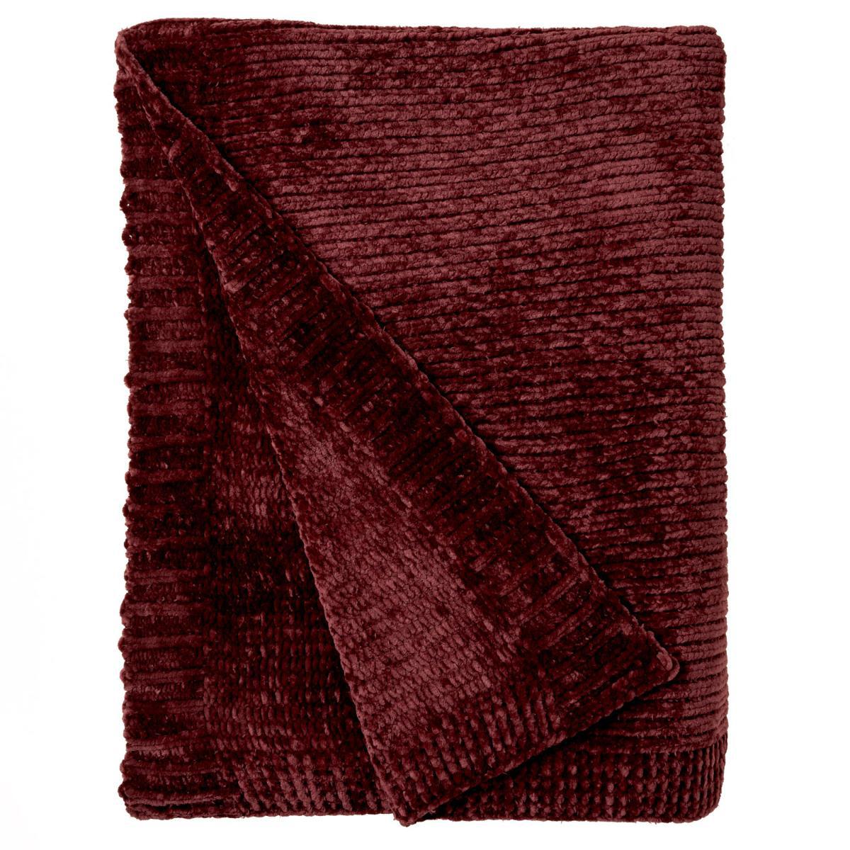 Crystal Chenille Throw Merlot – image 5