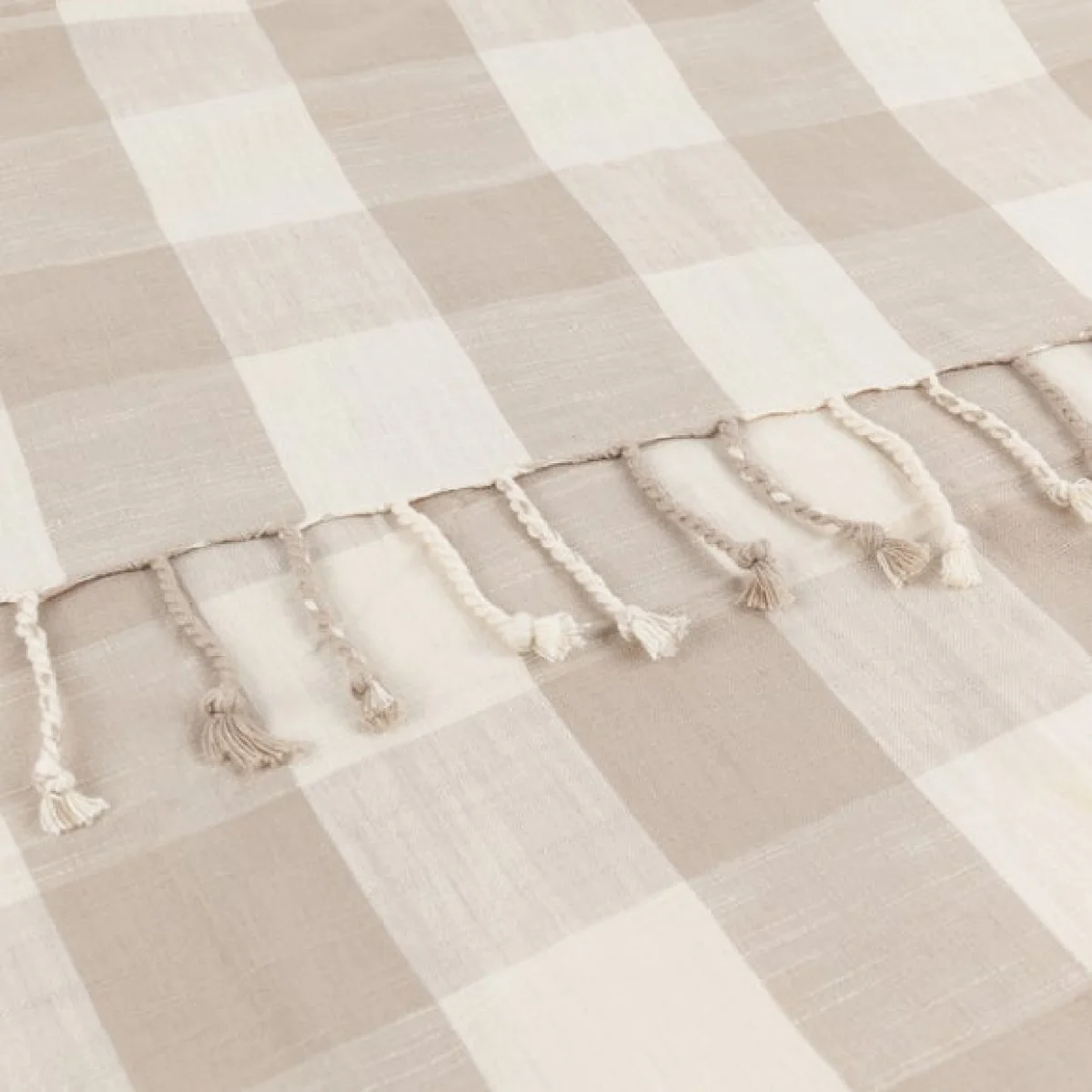 Yard Chesil Check Cotton Throw Blanket 130cm x 170cm – image 2