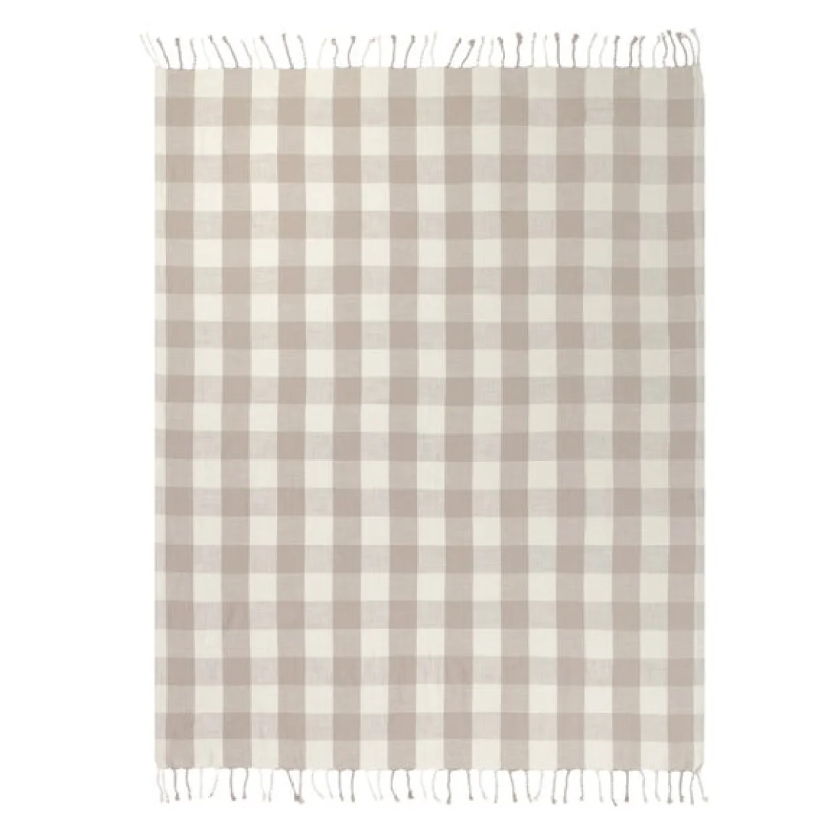 Yard Chesil Check Cotton Throw Blanket 130cm x 170cm – image 3