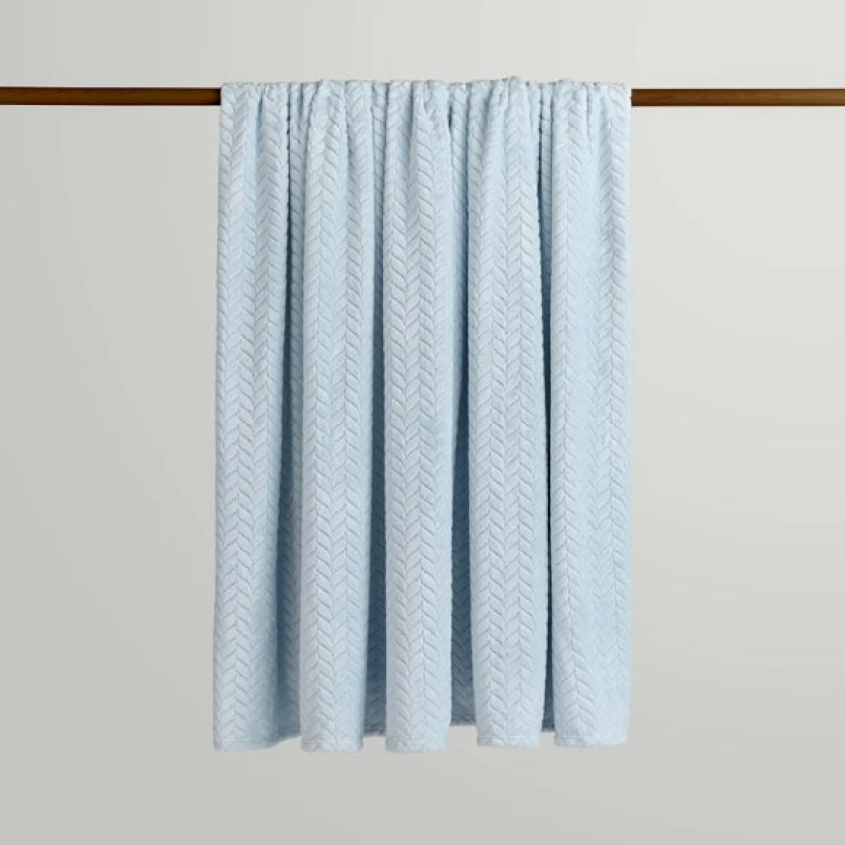 Amelia Recycled Throw, 200cm x 200cm Duck Egg (Blue) – image 1