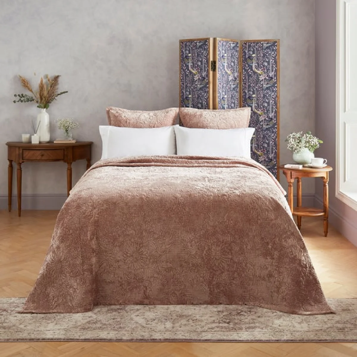 Dorma Marlowe Bedspread Rose – image 1