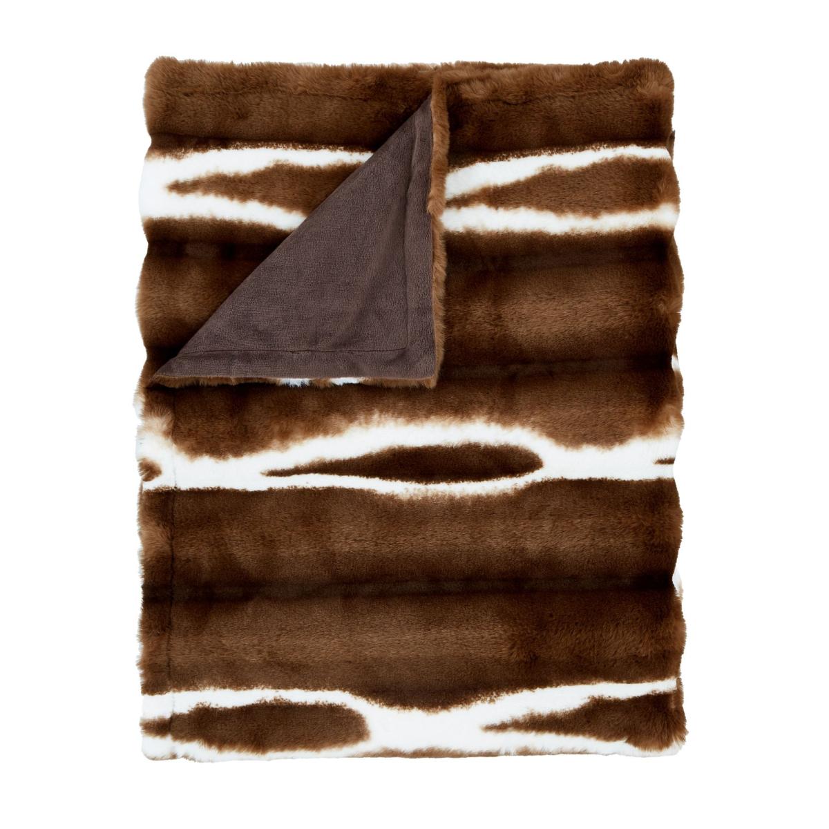 Flint Faux Fur Throw Blanket 130cm x 170cm – image 3