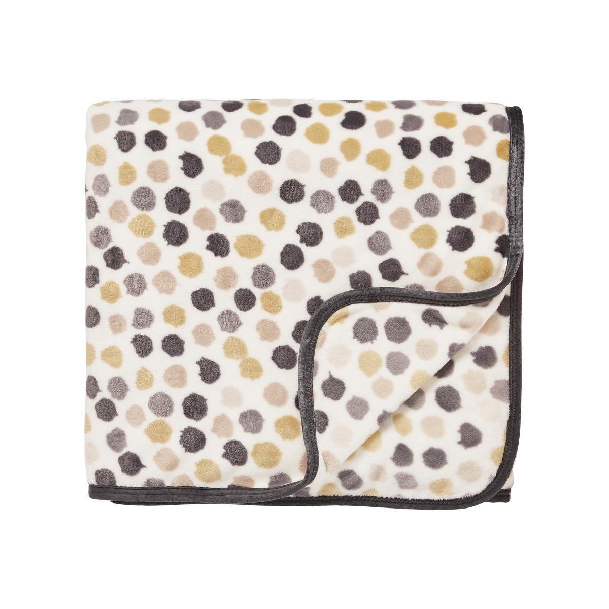 Helena Springfield Moda Peregrine Fleece Throw Charcoal, Beige and White – image 1