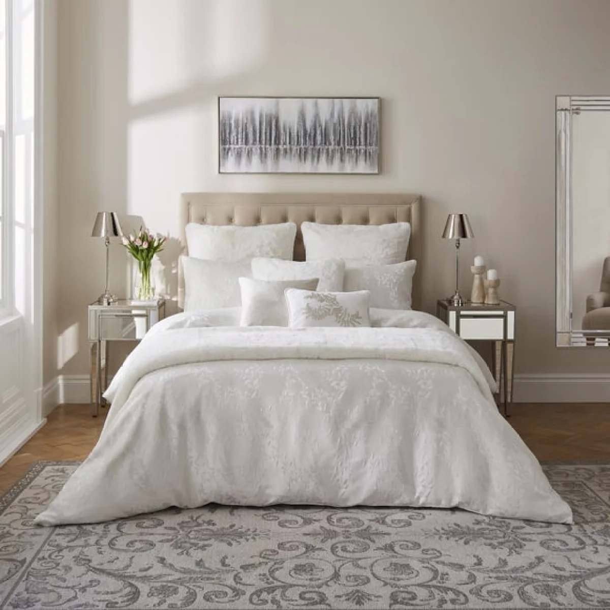Faux Fur Bedspread White – image 4