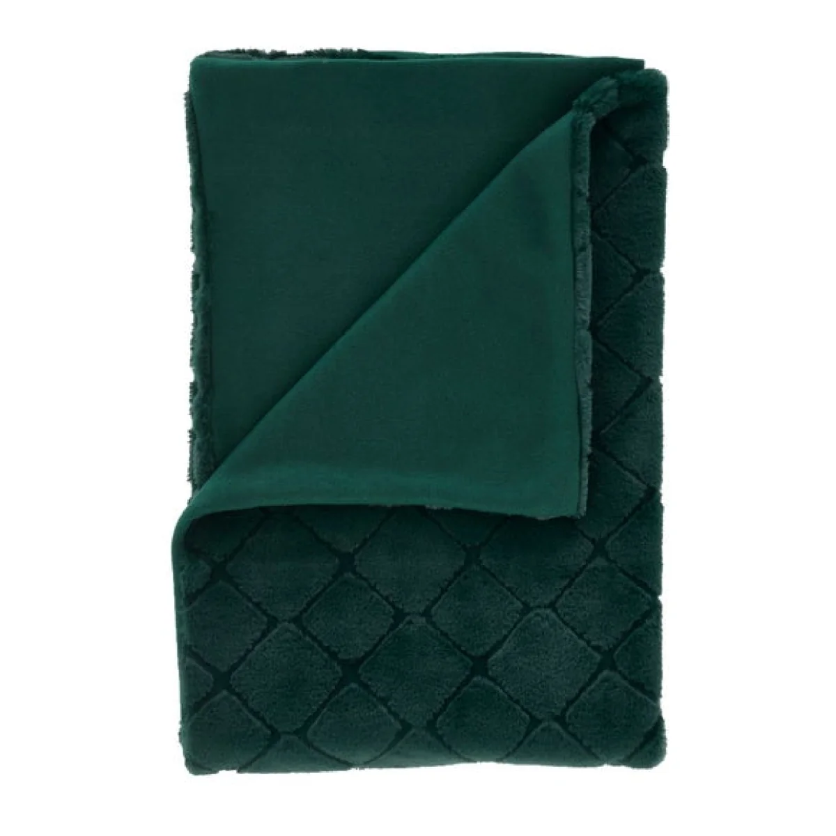 Catherine Lansfield Cosy Diamond 130cm x 170cm Throw Bottle (Green) – image 4