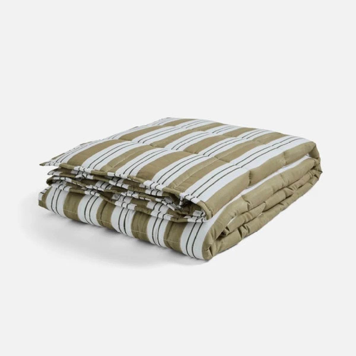 Quilted Stripe Weighted Blanket – image 3