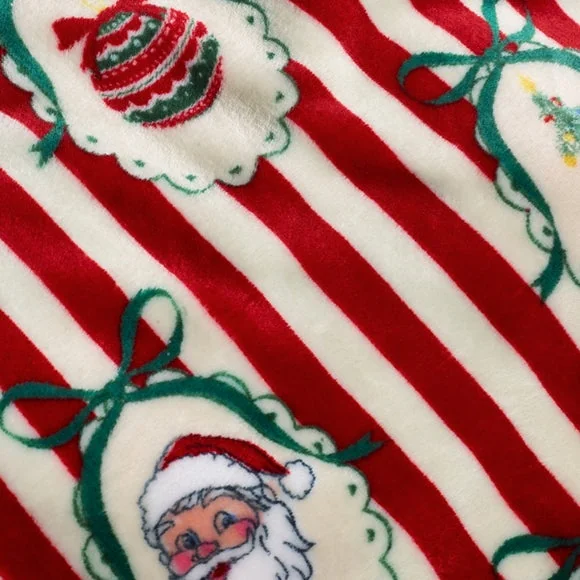 Catherine Lansfield Christmas Vintage Stripe Throw Blanket – image 2