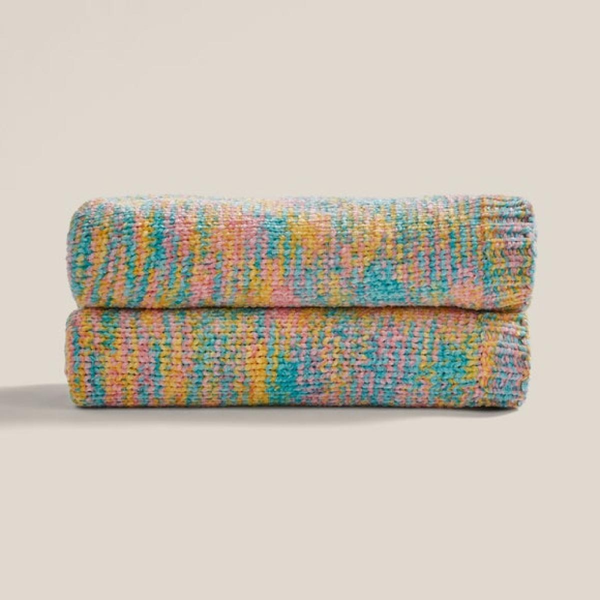 Pastel Ombre Chenille Throw Blanket 120cm x 150cm – image 3