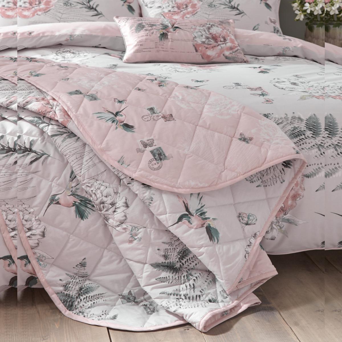 Heavenly Hummingbird Blush Bedspread Blush – image 3