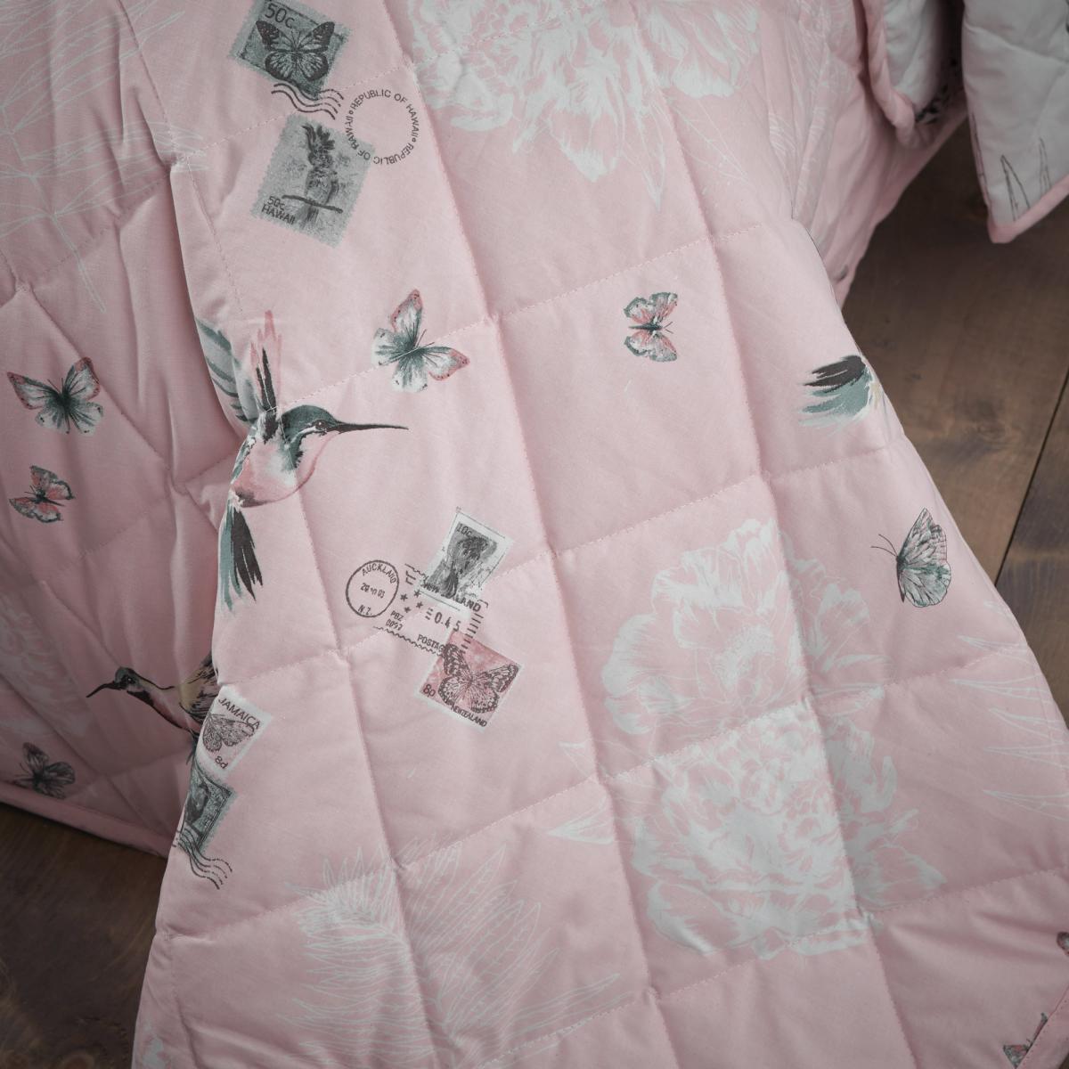 Heavenly Hummingbird Blush Bedspread Blush – image 6