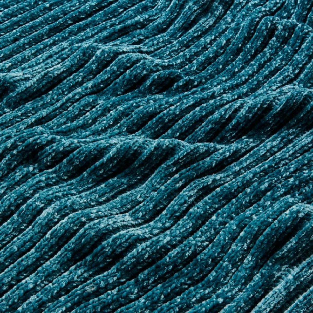 Chunky Chenille Throw 130x180cm Peacock – image 2