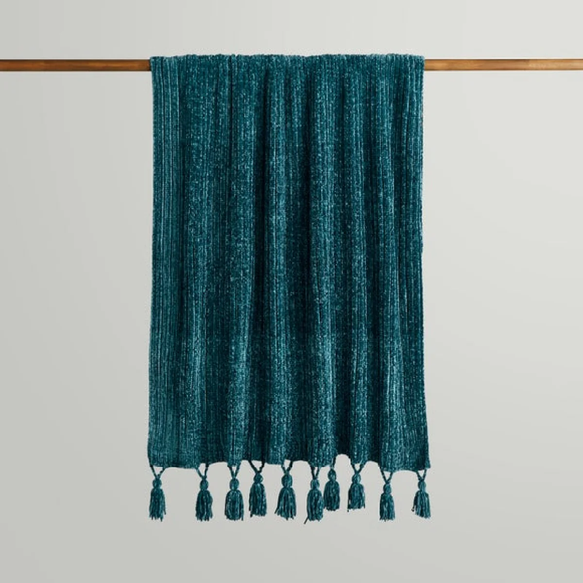 Chunky Chenille Throw 130x180cm Peacock – image 3