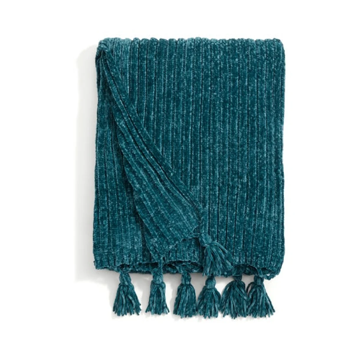 Chunky Chenille Throw 130x180cm Peacock – image 4