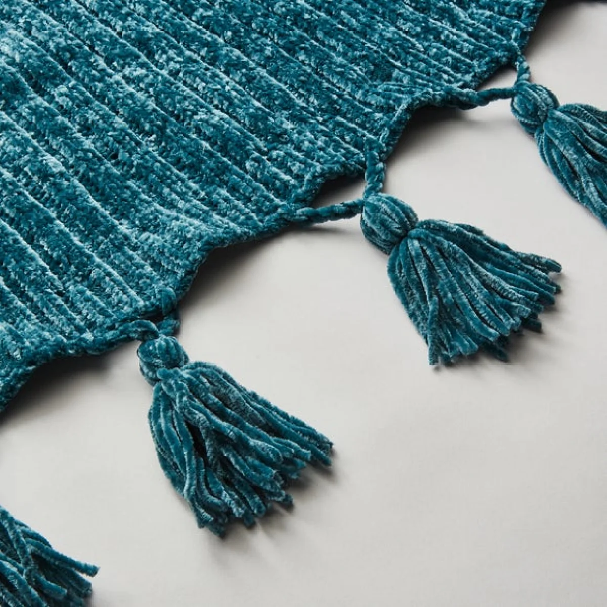 Chunky Chenille Throw 130x180cm Peacock – image 5