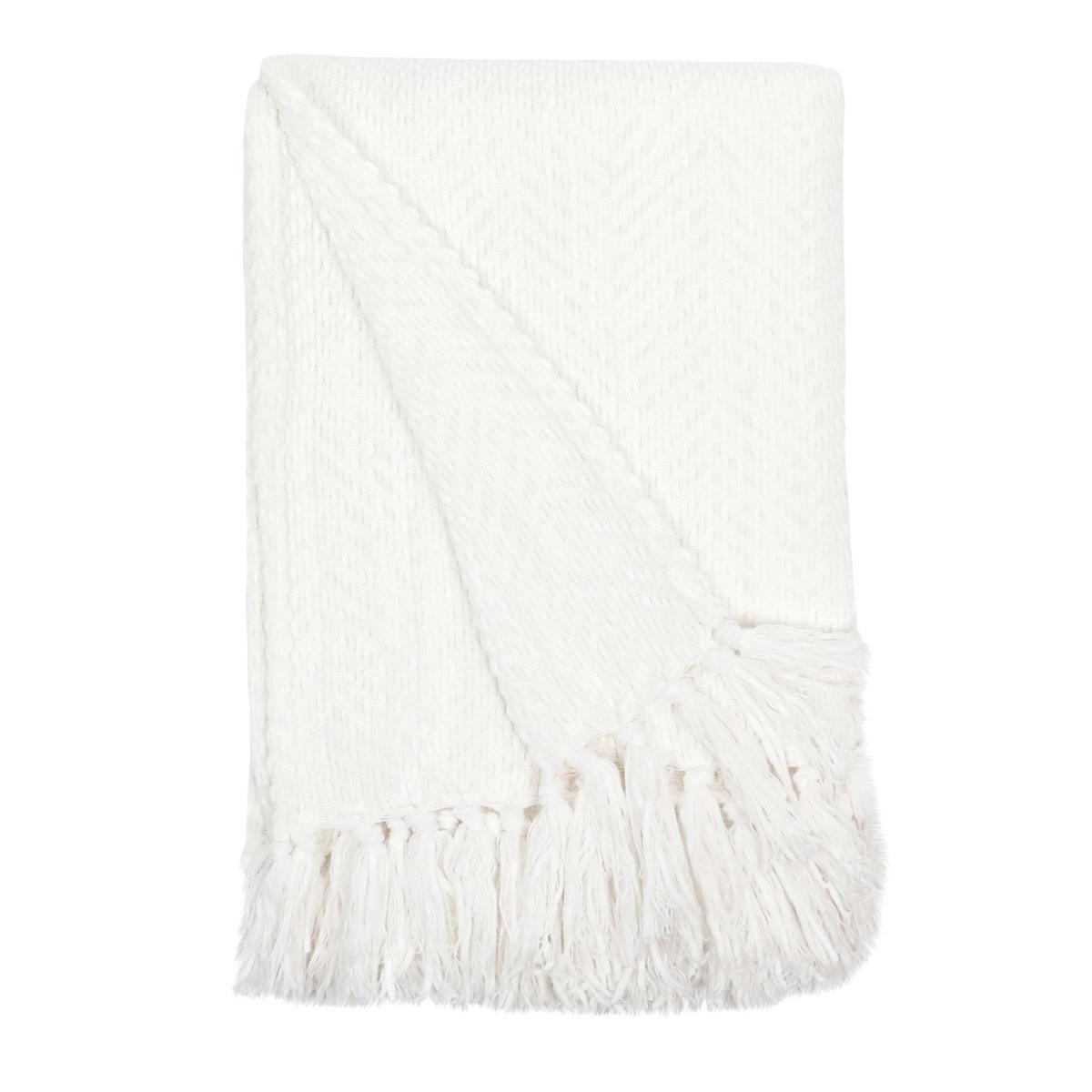 Carlisle Chevron 130cm x 180cm Throw Cream – image 2