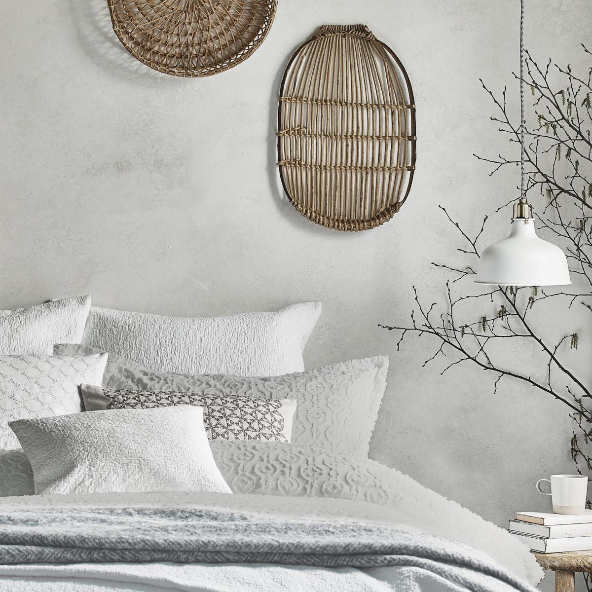 Murmur Ebba White Cotton Throw White – image 3