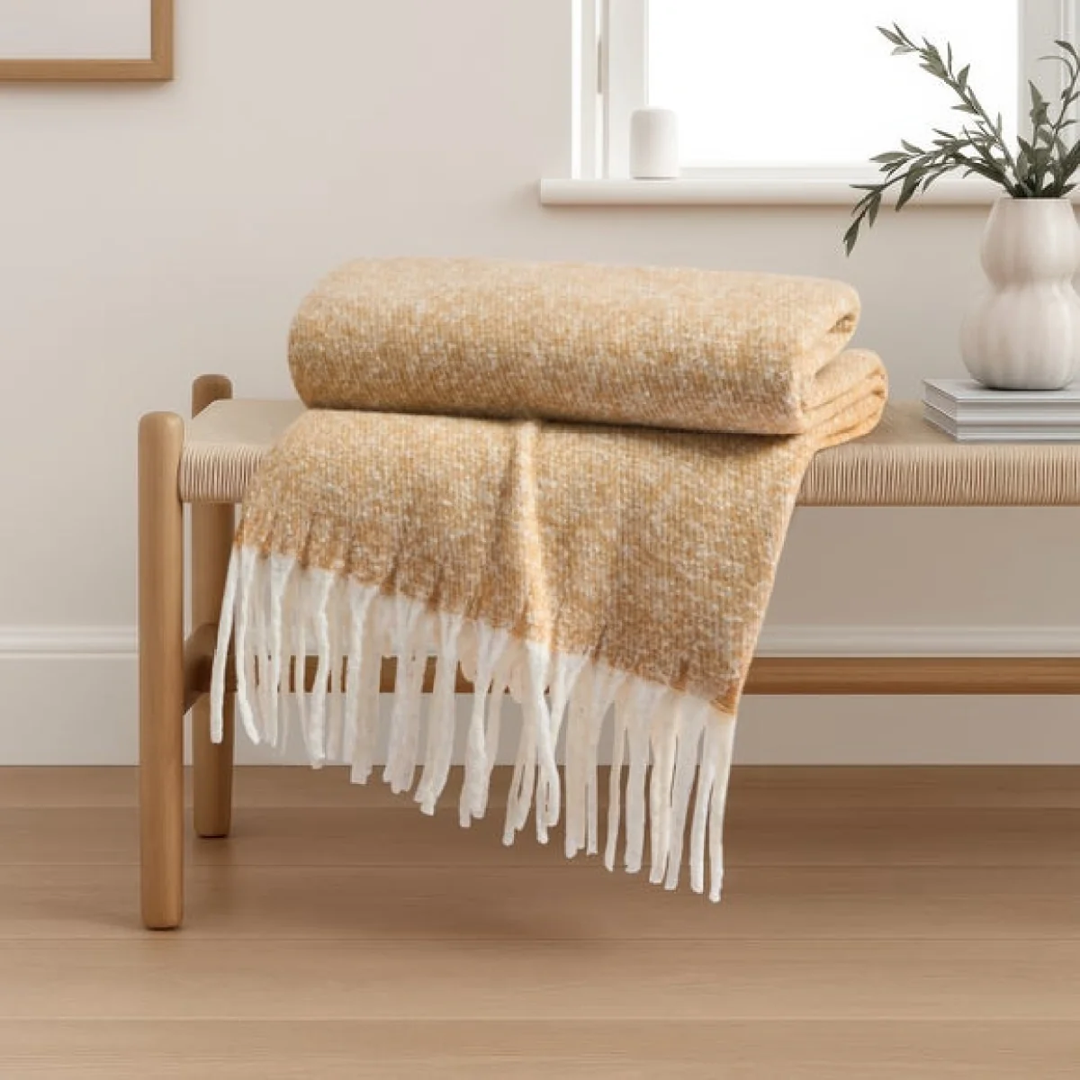Mohair Throw 130cm x 180cm Dove (Grey) – image 2