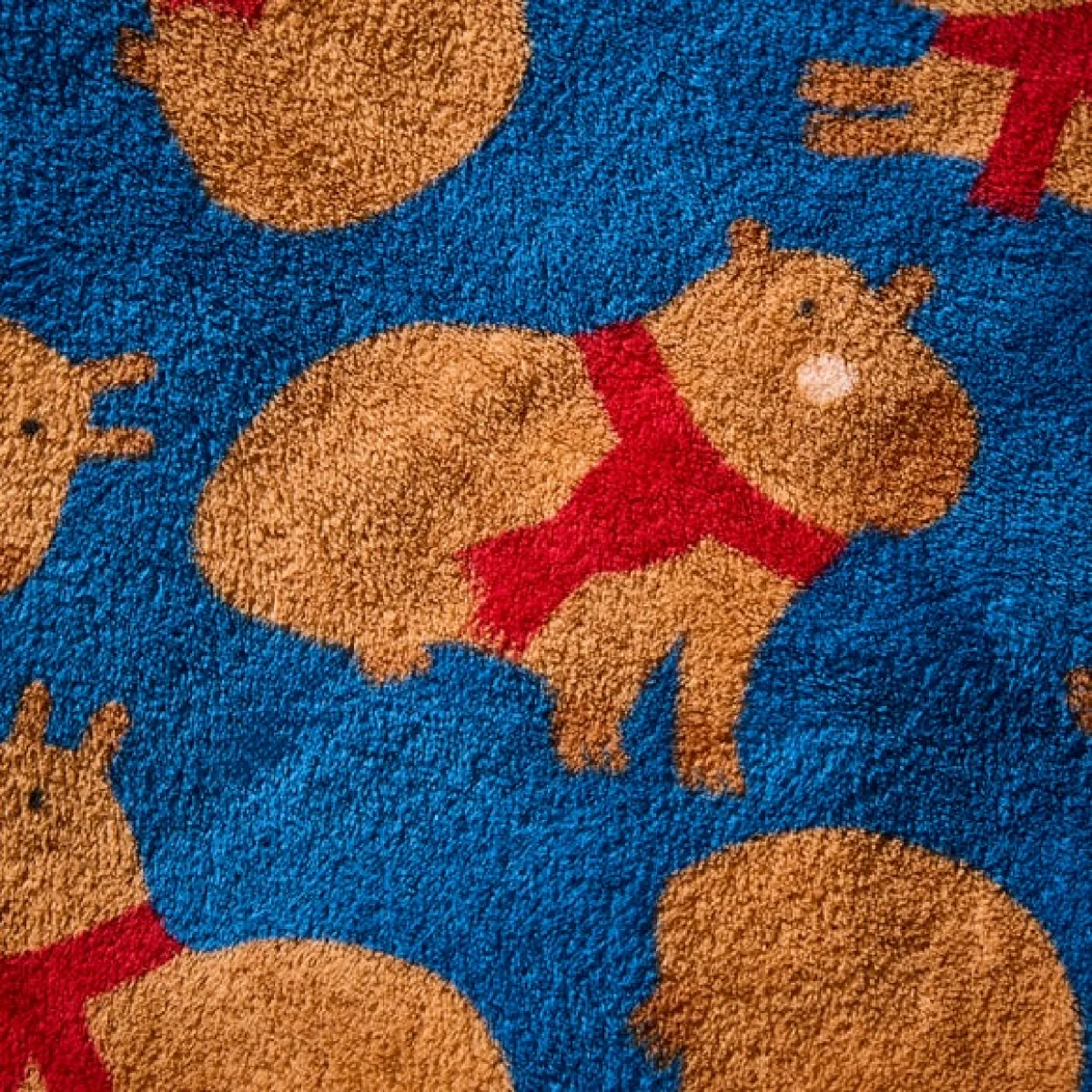 Capybara Printed Fleece 170cm x 130cm Throw Blanket – image 1