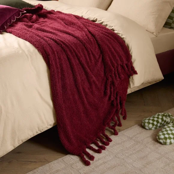 Furn. Harlan Borg Sherpa Throw Blanket 140cm x 180cm – image 1