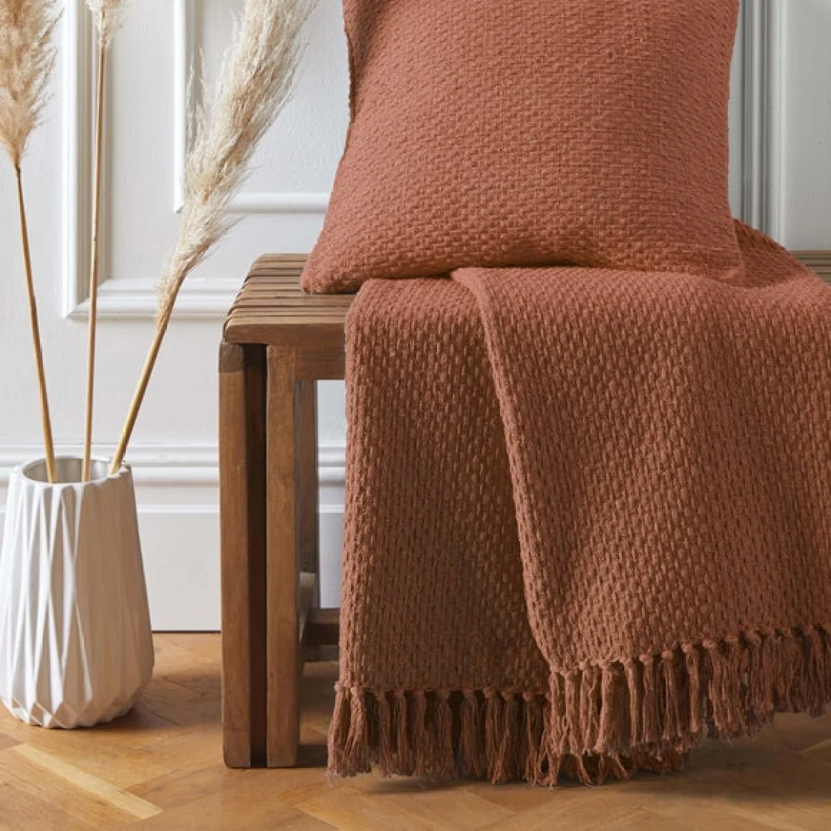 Drift Home Hayden Bedspread 200cm x 200cm Terracotta – image 4