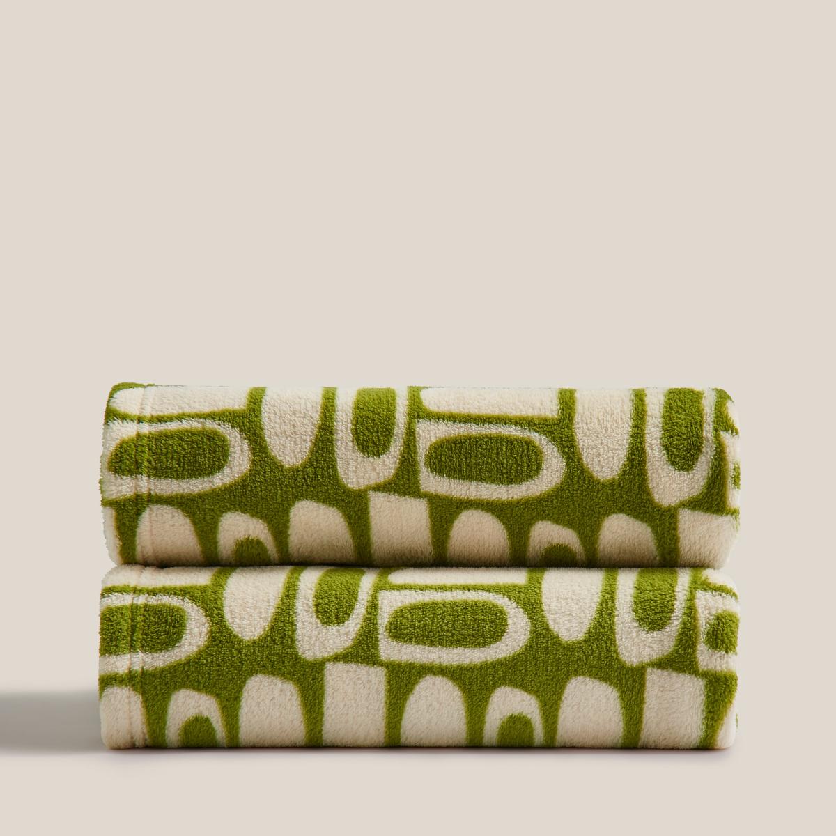 Printed Fleece Elements 130x160cm Throw Olive Olive – image 4