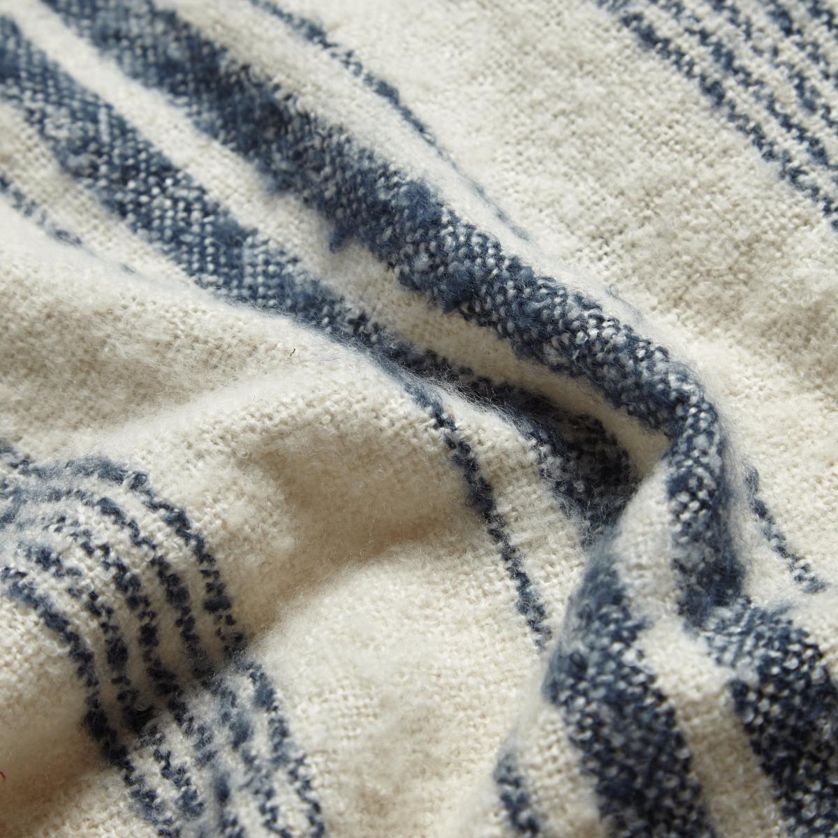 Churchgate Drayton Stripe Throw Folkstone Blue – image 4