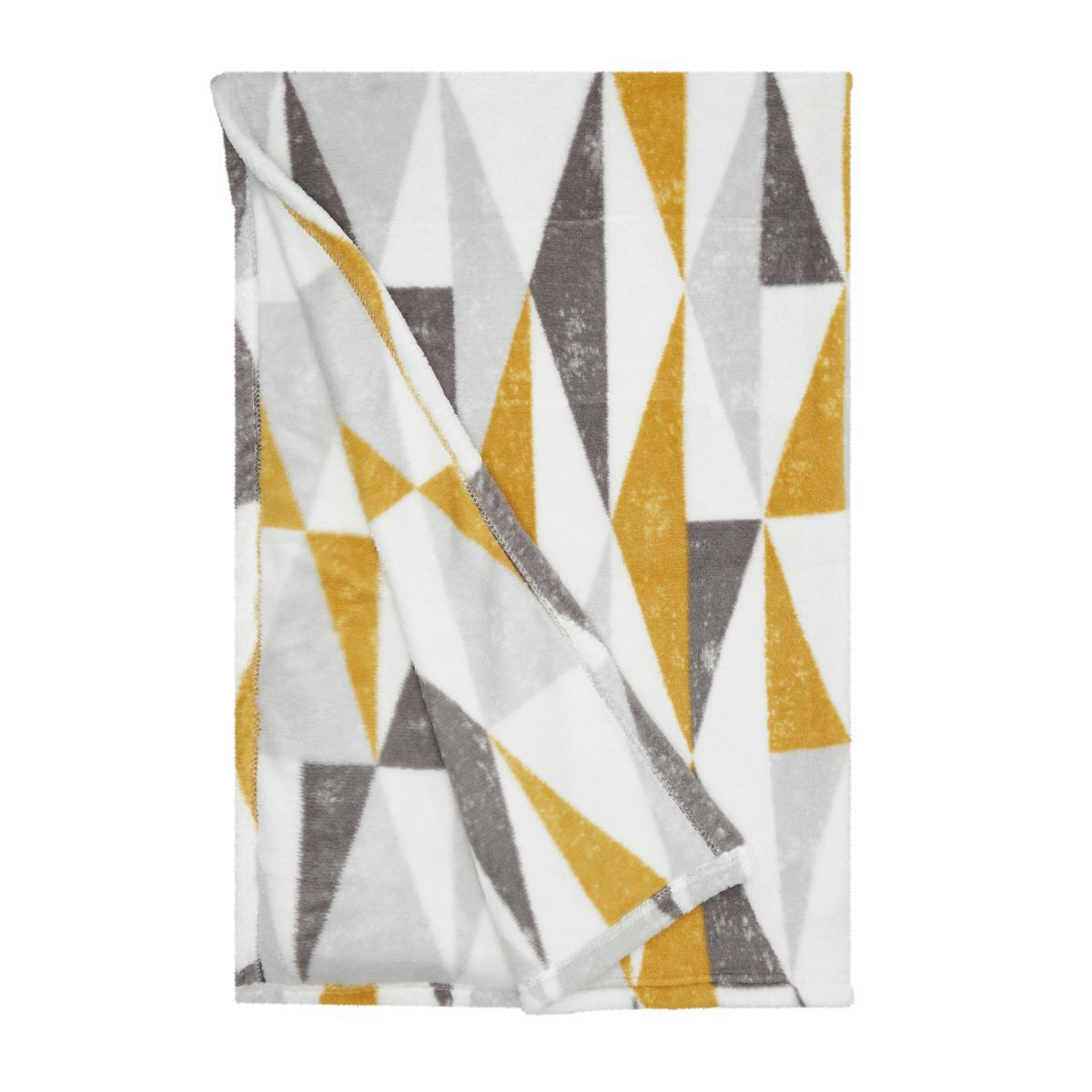 Ochre Triangles Throw 130x170cm Ochre – image 2