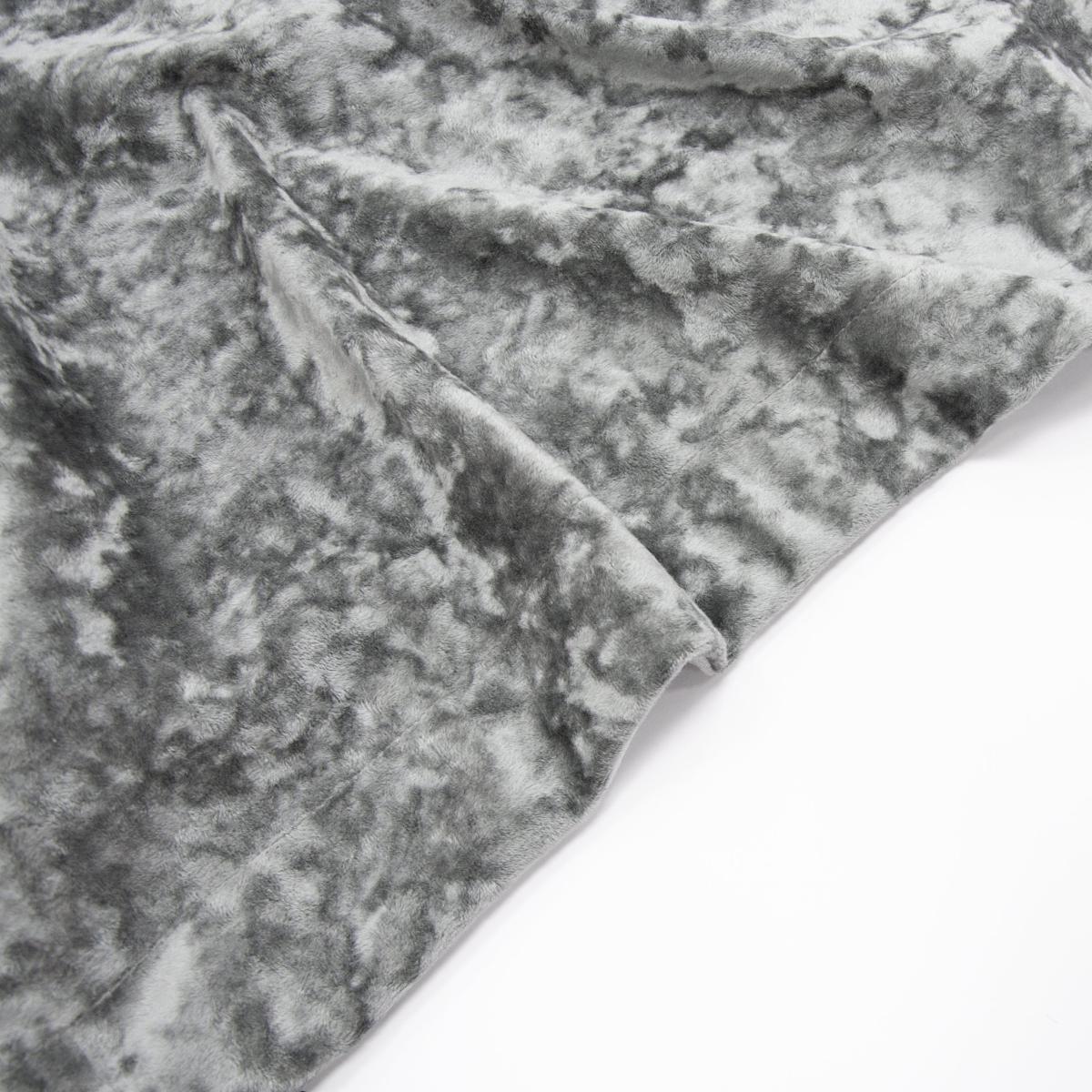 Crushed Velour Grey Throw Grey – image 2