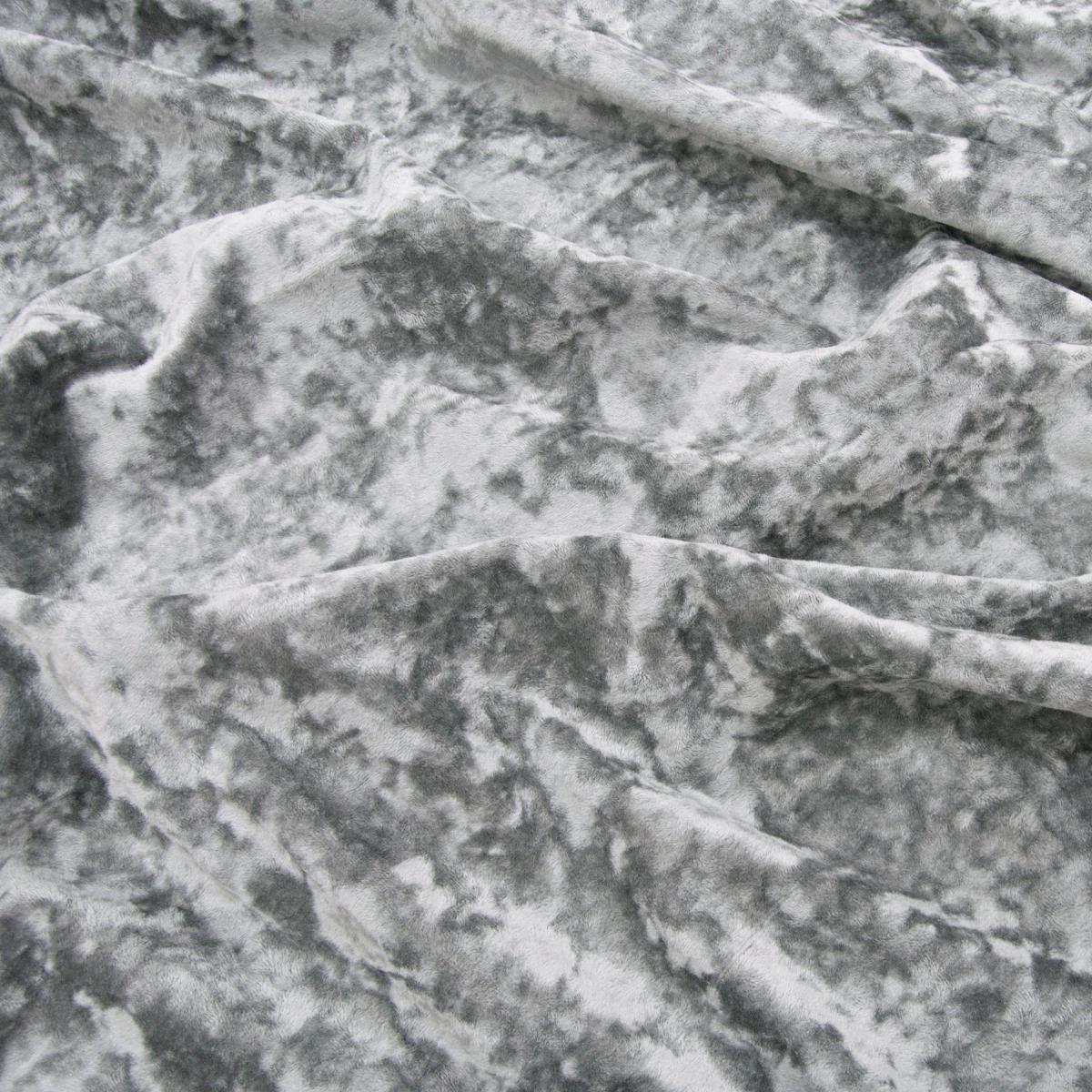 Crushed Velour Grey Throw Grey – image 3
