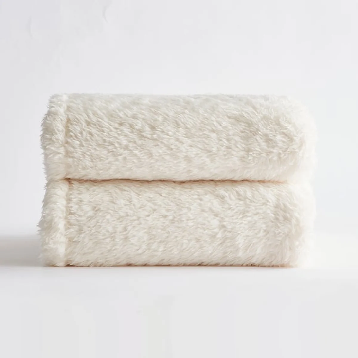 Dunelm Cream Teddy Bear Throw 130cm x 170cm Cream Teddy – image 4