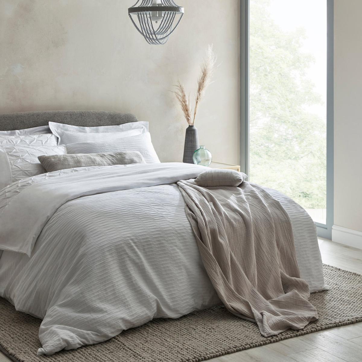 Ragen 100% Cotton Throw Grey – image 4