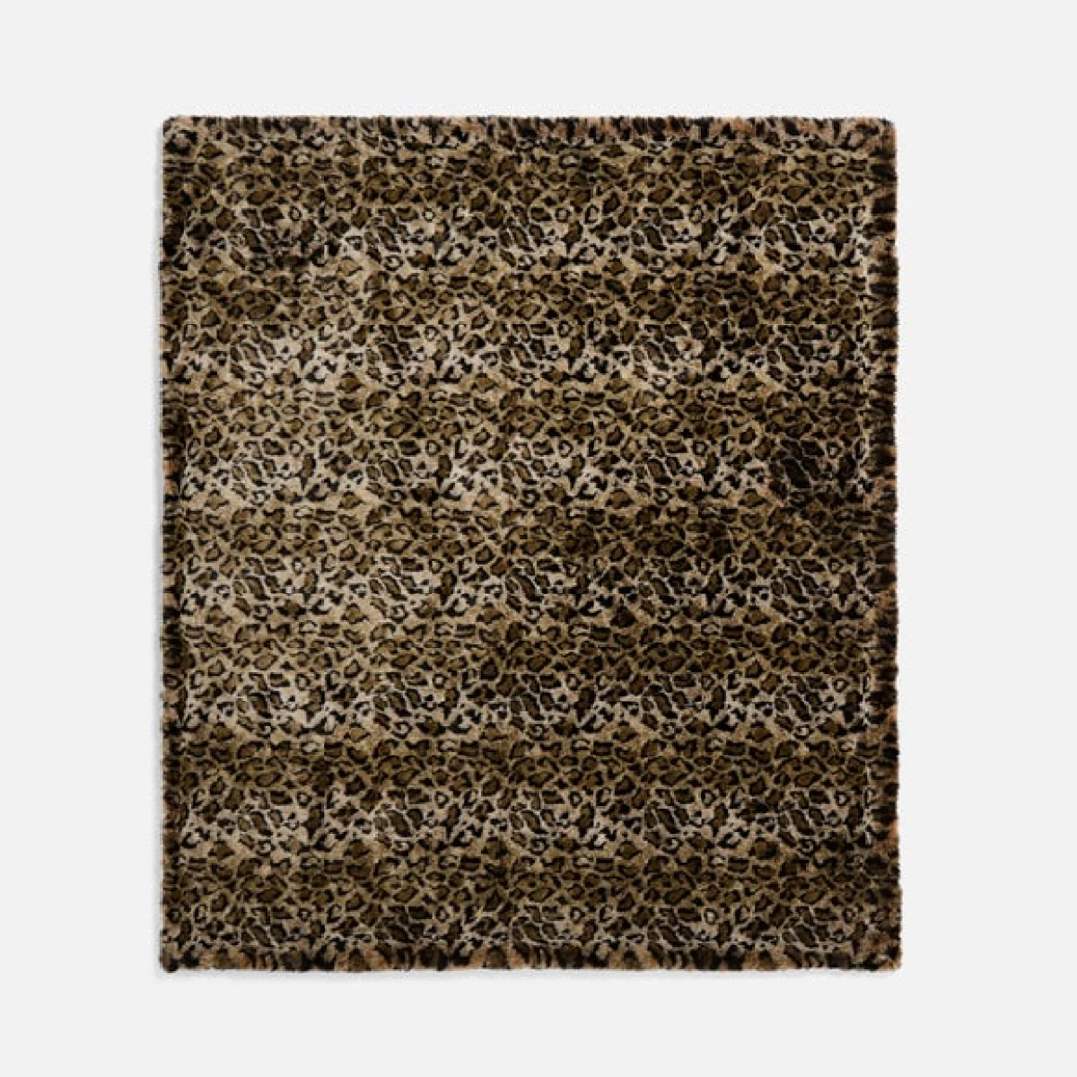Leopard Print Faux Fur Throw Blanket 130cm x 180cm – image 3