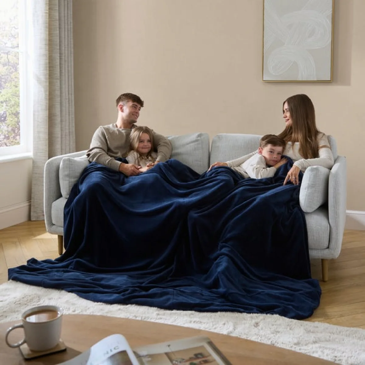 Seriously Soft Supersize Family Fleece 240cm x 280cm Throw Blanket – image 1