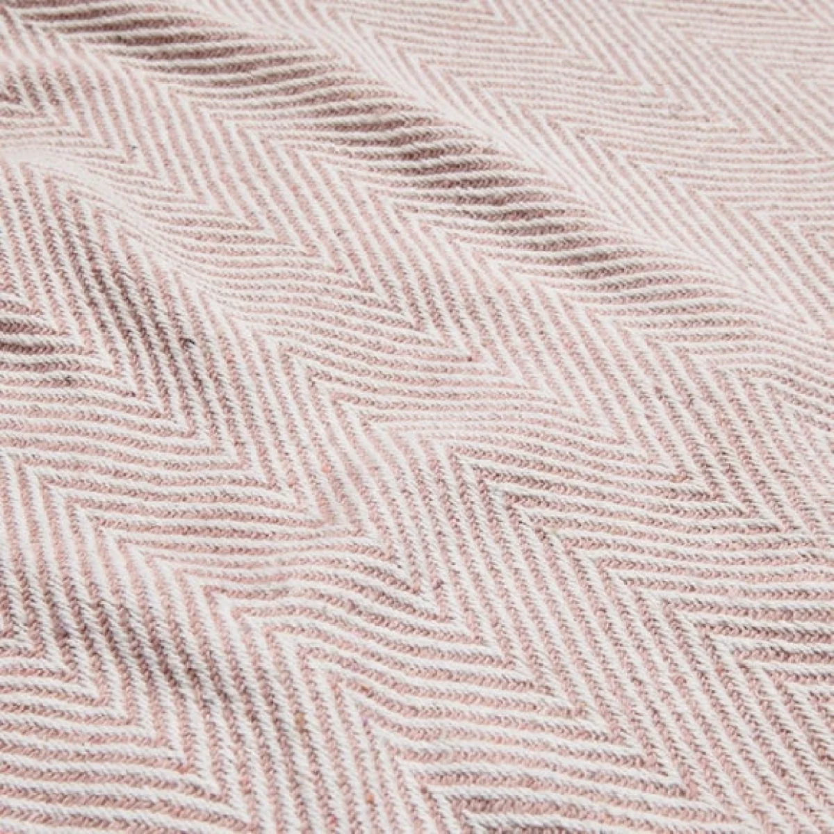 Jenson Herringbone Throw 130cm x 180cm Blush – image 2