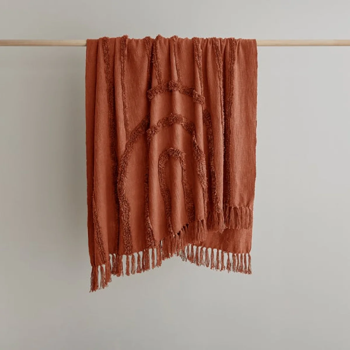 Curves Throw 130cm x 170cm Terracotta – image 2
