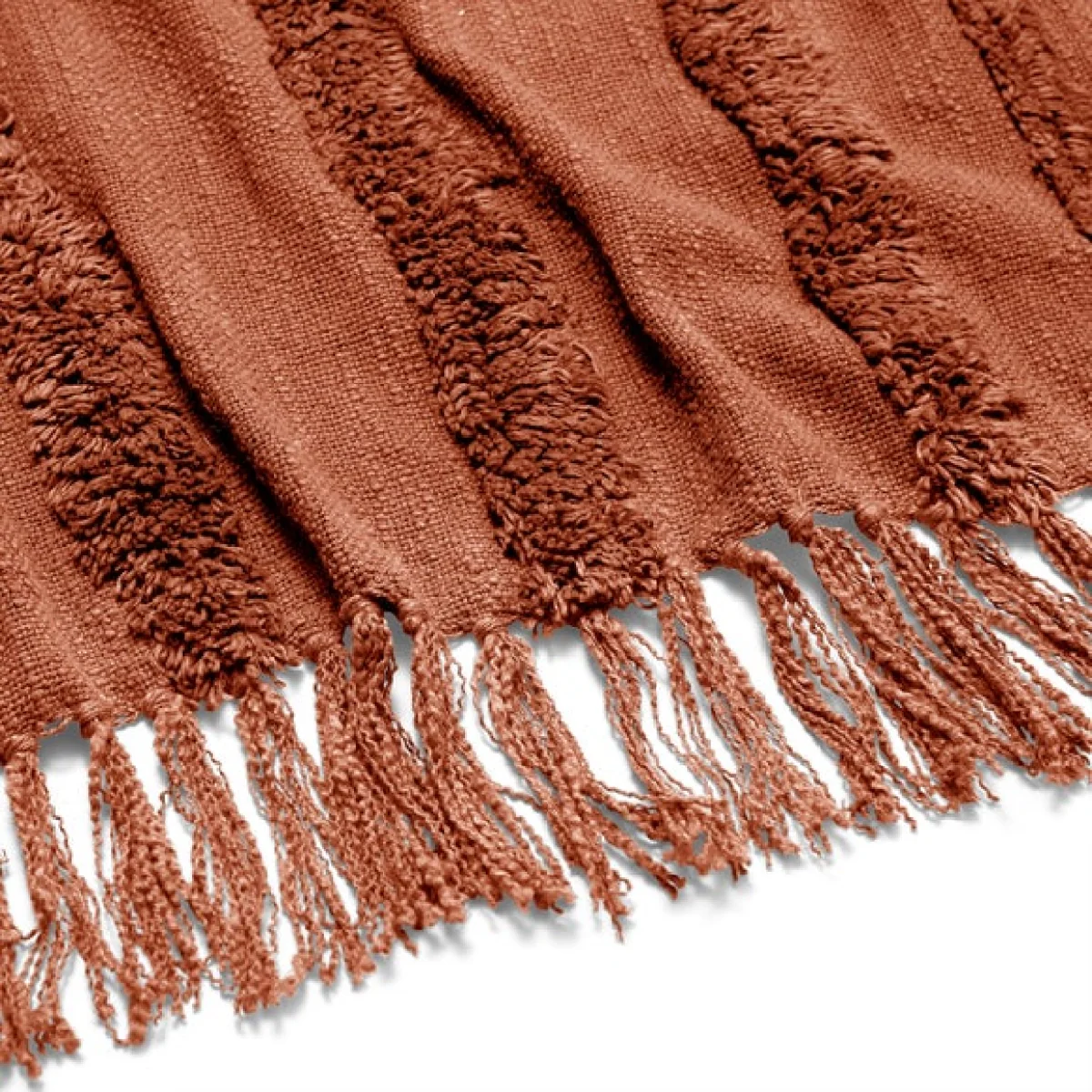 Curves Throw 130cm x 170cm Terracotta – image 3