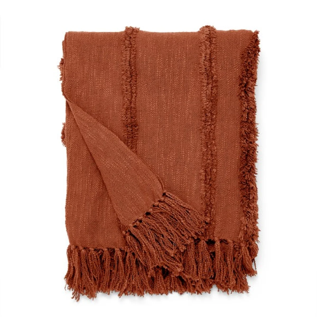 Curves Throw 130cm x 170cm Terracotta – image 4