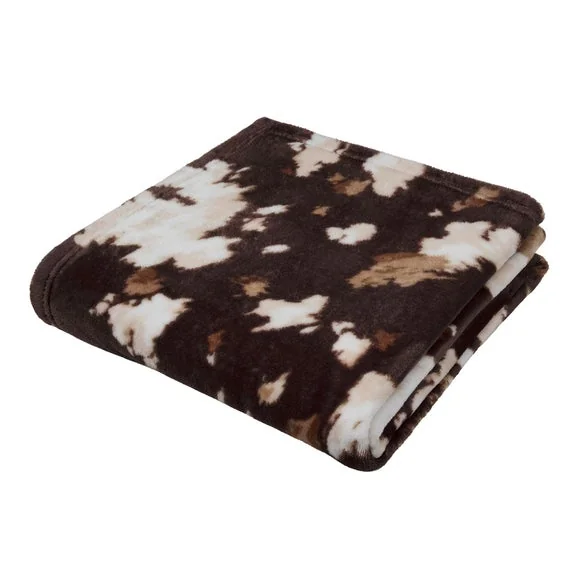Fusion Cow Print Fleece Throw Blanket – image 3