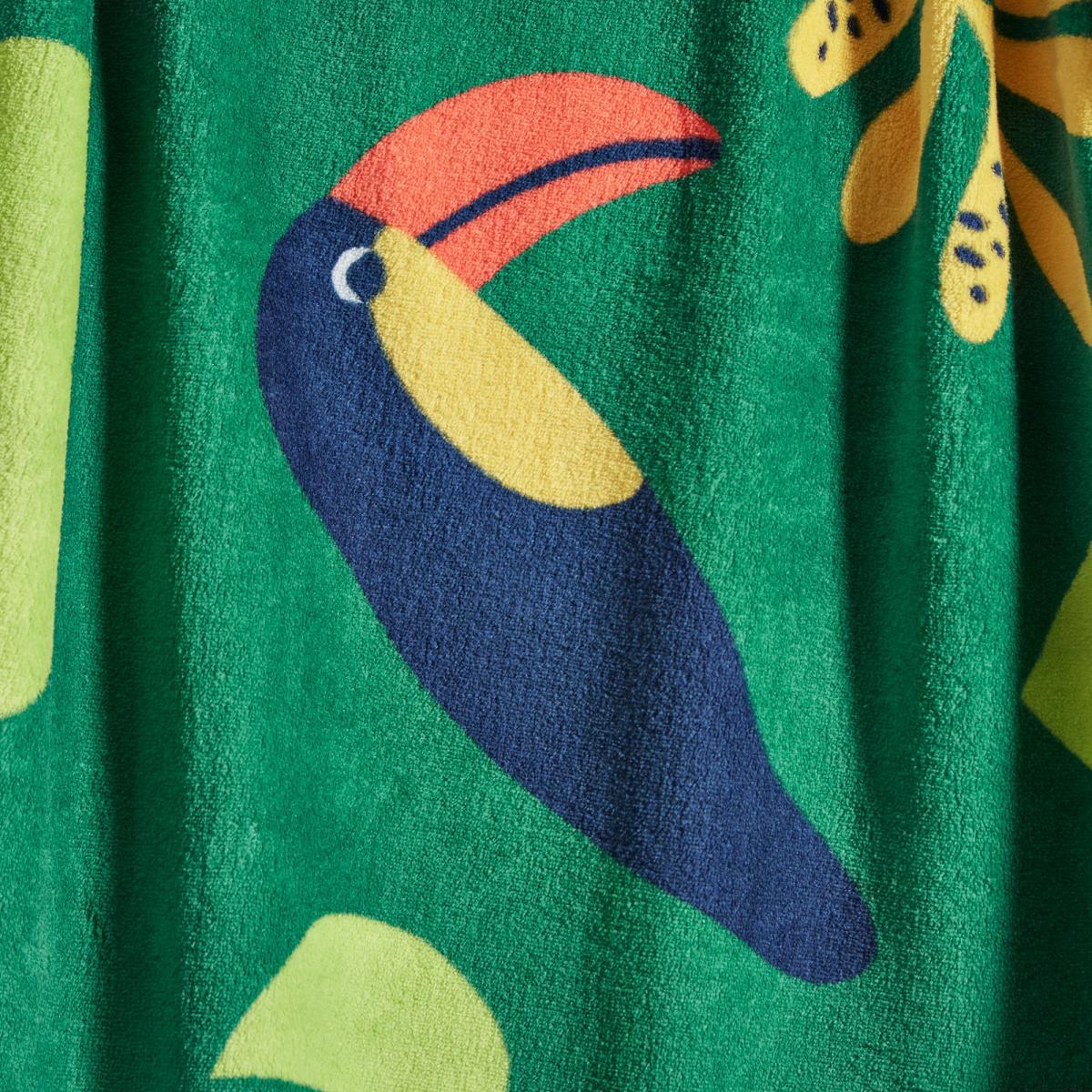 Tropical Toucan Fleece Blanket Light Green – image 2