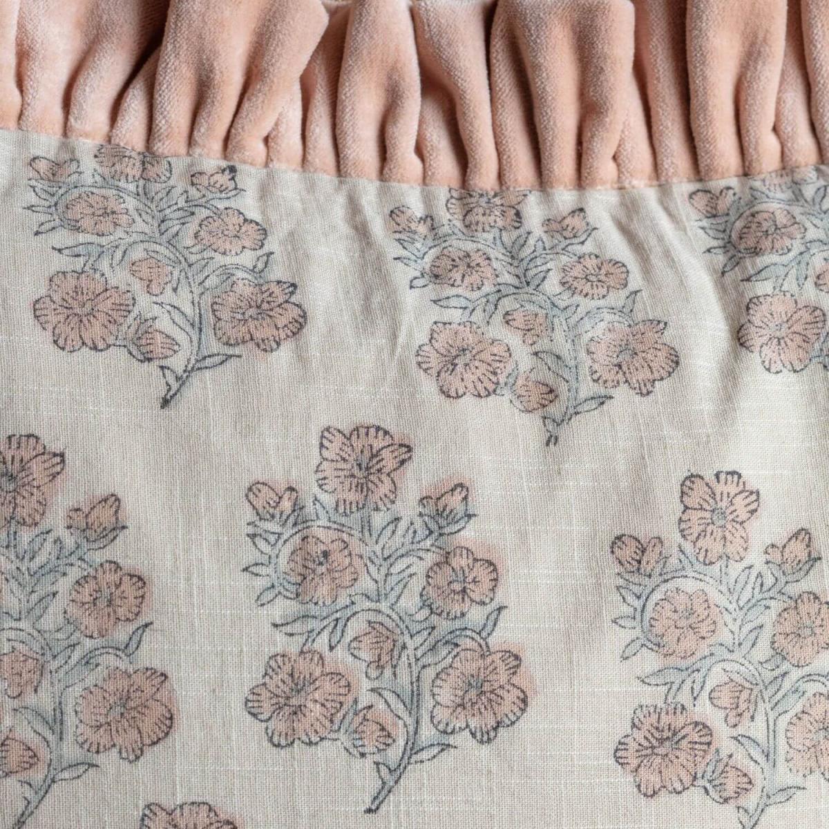 Graham and Green Asta Floral Block Printed Sherpa Throw – image 2
