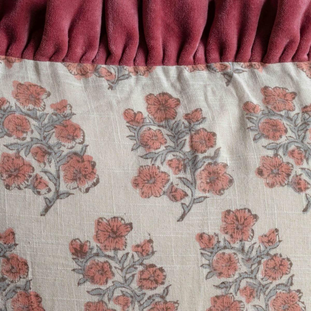 Graham and Green Asta Floral Block Printed Sherpa Throw – image 3
