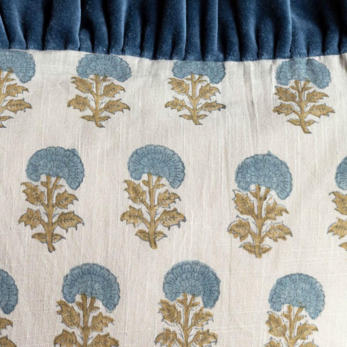 Graham and Green Asta Floral Block Printed Sherpa Throw – image 5