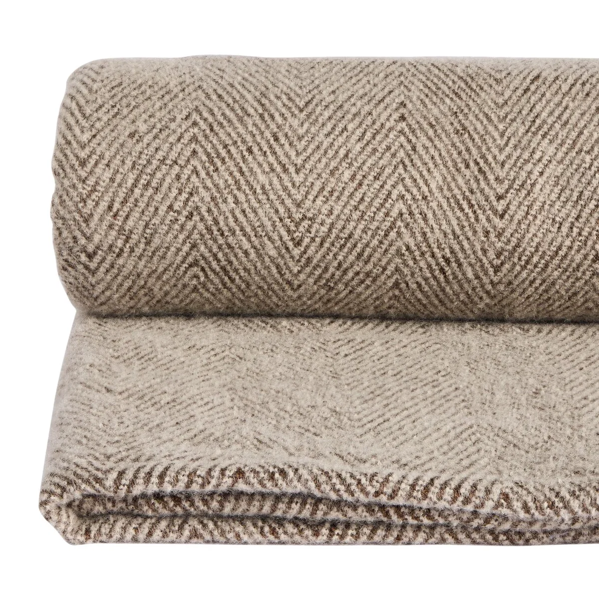 Habitat Herringbone Faux Wool Throw - Khaki - 150x125cm – image 4