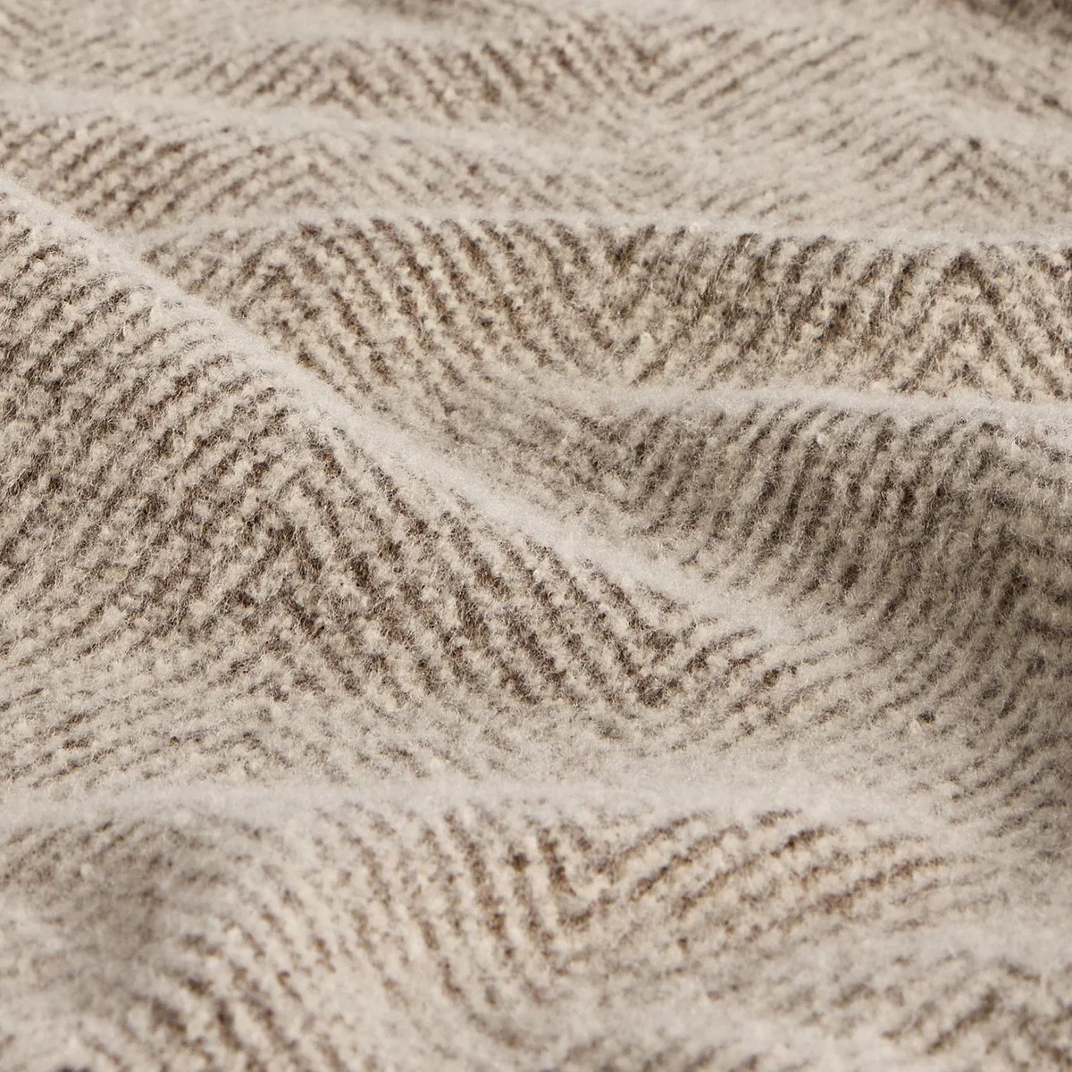 Habitat Herringbone Faux Wool Throw - Khaki - 150x125cm – image 5