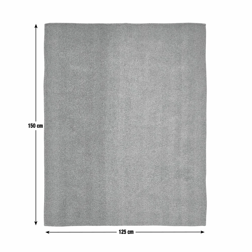 Habitat Herringbone Faux Wool Throw - Khaki - 150x125cm – image 6