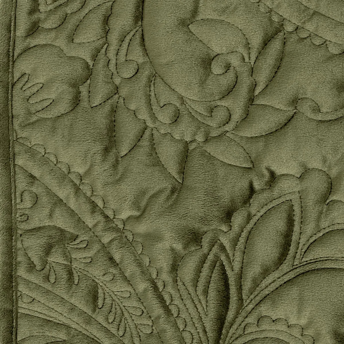 Habitat Paisley Stitch Green Bedspread - 220x200cm – image 2