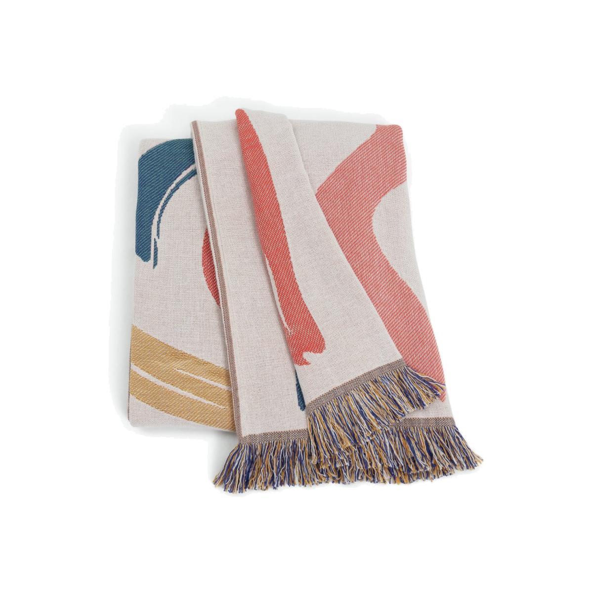 Habitat Studio Squiggle Cotton Throw - Multicoloured – image 1