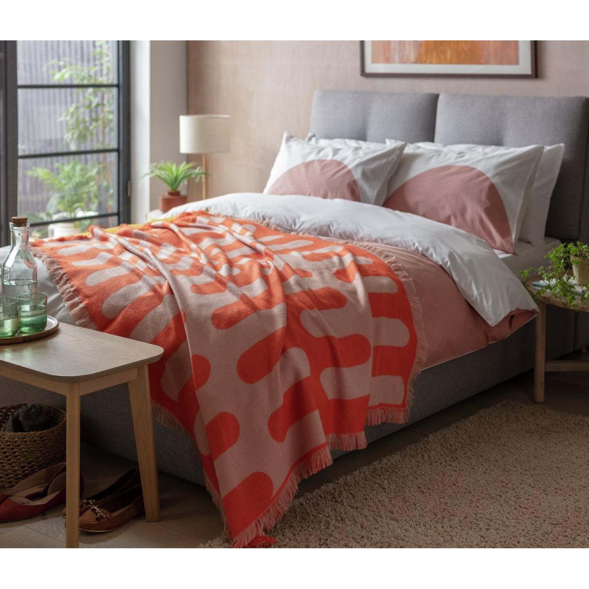 Habitat Studio Wave Pattern Throw - Orange - 125x150cm – image 2
